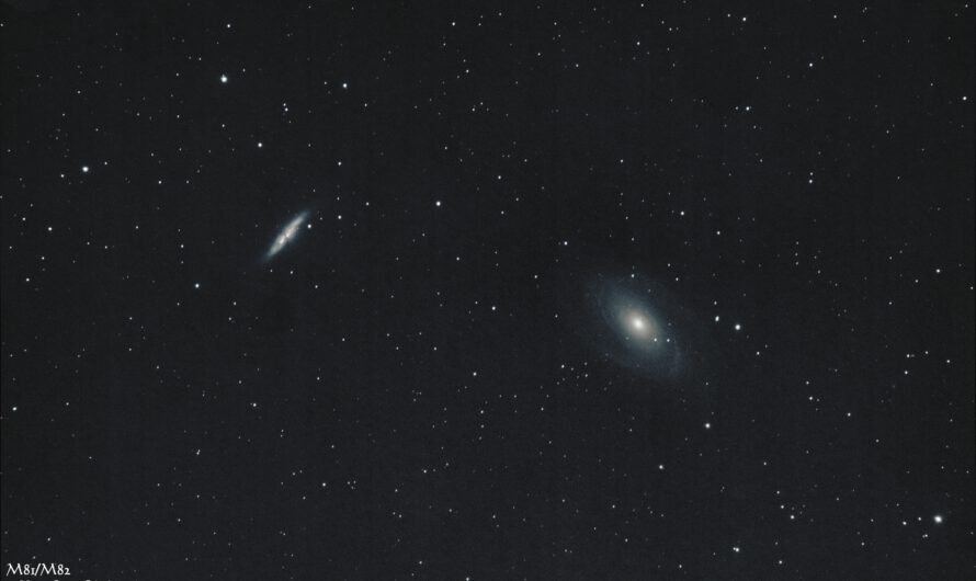 Die Bodes- und die Zigarrengalaxie im Sternbild Großer Bär