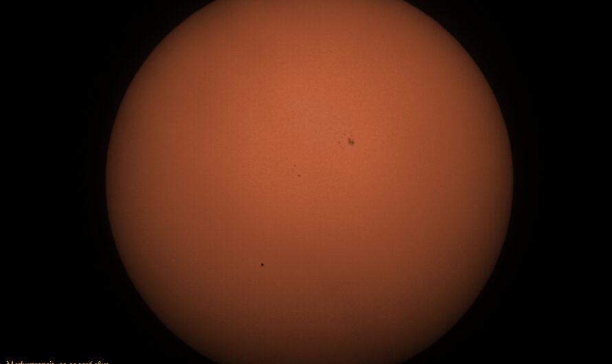 Der Merkurtransit an der Sonne vom 09.05.2016