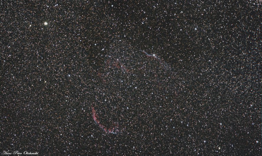 Der Cygnus Loop und seine Teilstrukturen NGC 6960 und NGC 6992