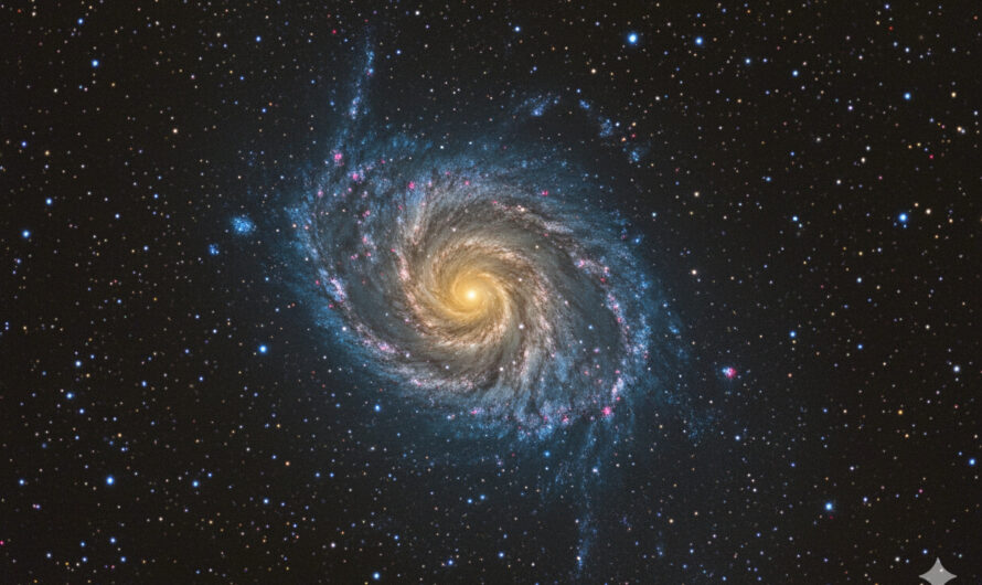 M 101 – Feuerradgalaxie im Sternbild Großer Bär