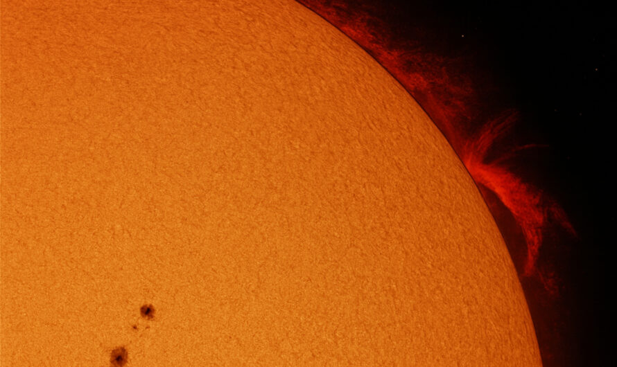 Protuberanzen der Sonne vom 21.04.2017